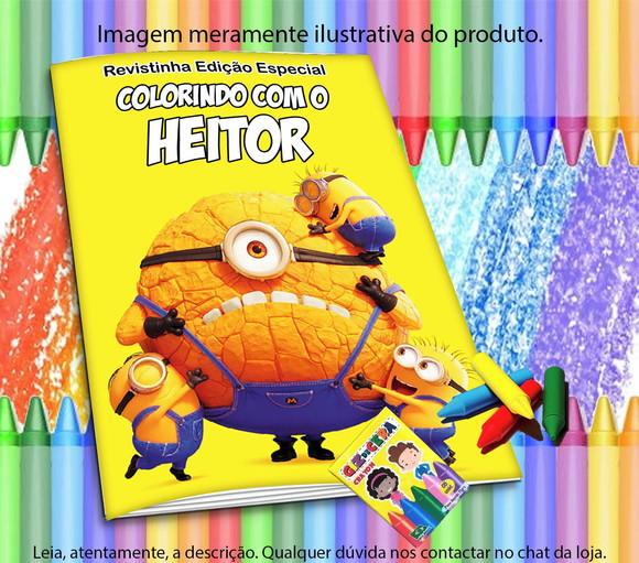 Revistinha p/ Colorir Person Dia das Crianças + Giz de Cera