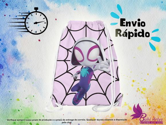 Mochilinha Homen Aranha Cute Rosa ( Envio + Rápido )