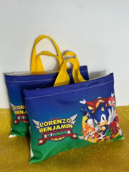 Sacolinha Ecobag Personalizadas 28x19cm Sonic
