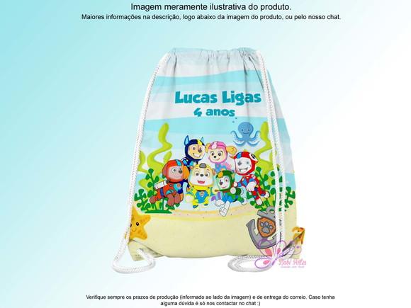 Mochilinha Personalizada Patrulha Canina