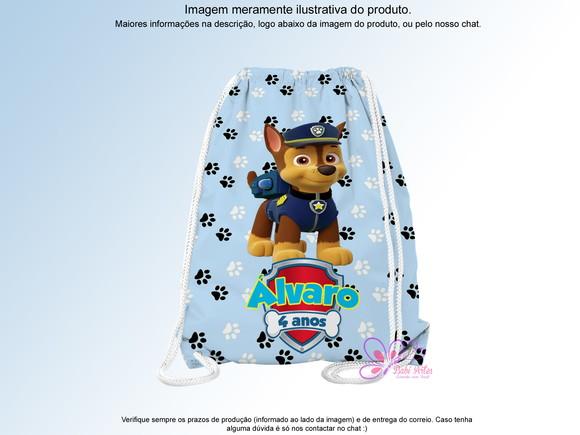 Mochilinha Personalizada Patrulha Canina
