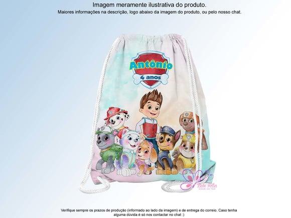 Mochilinha Personalizada Patrulha Canina