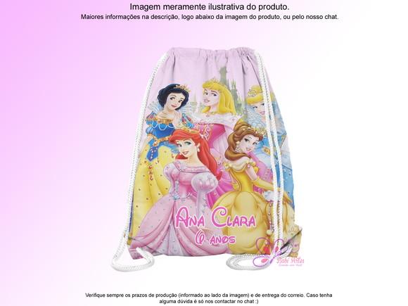 Mochilinha Personalizada Princesas Disney