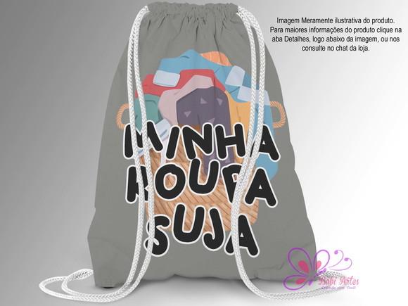 Mochila Saco Personalizada 25x35cm Roupa Suja