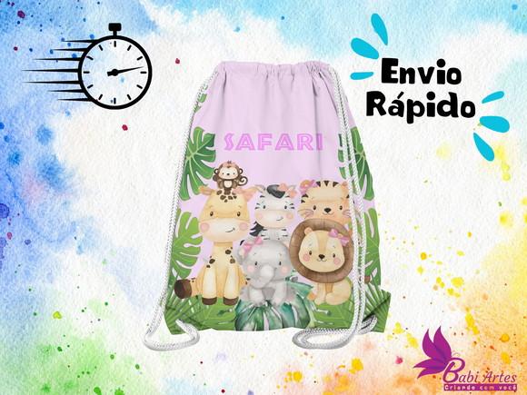 Mochilinha Safari Rosa ( Envio + Rápido )