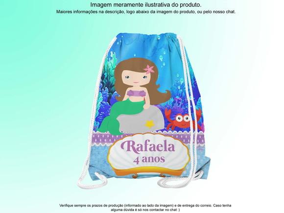 Mochilinha Personalizada Sereia