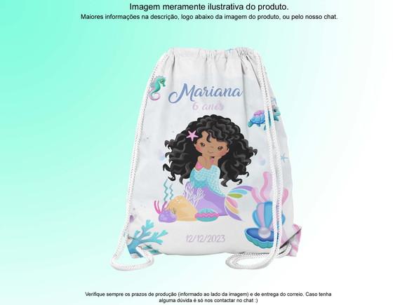 Mochilinha Personalizada Sereia