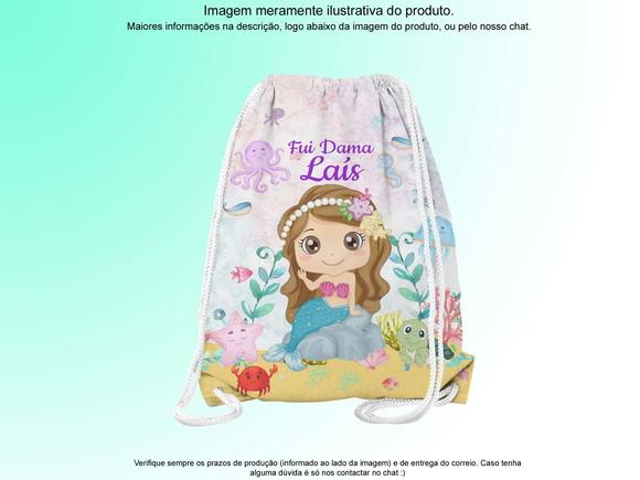 Mochilinha Personalizada Sereia