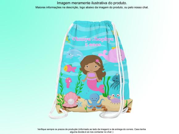 Mochilinha Personalizada Sereia