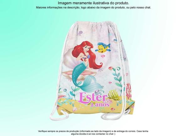 Mochilinha Personalizada a Pequena Sereia