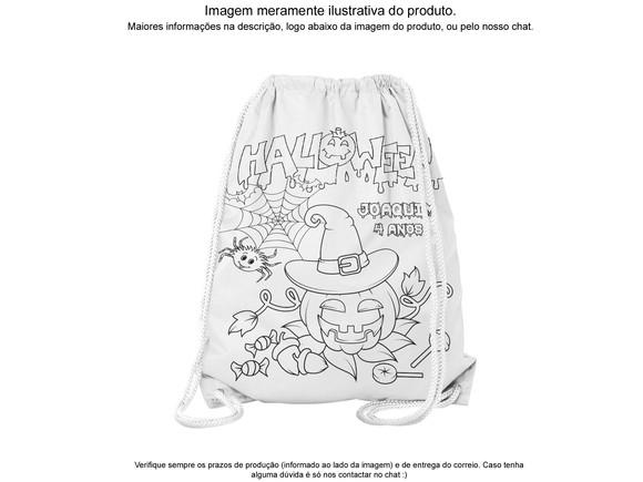 Mochilinha Personalizada Halloween para Colorir