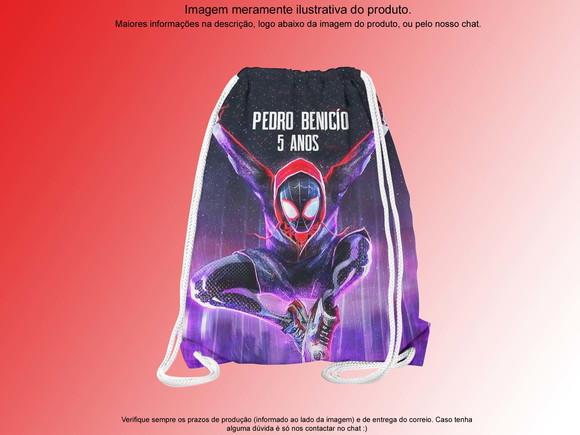 Mochilinha Personalizada 19x28cm Homem Aranha no Aranhaverso