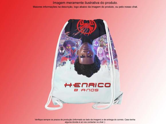 Mochilinha Personalizada 19x28cm Homem Aranha no Aranhaverso