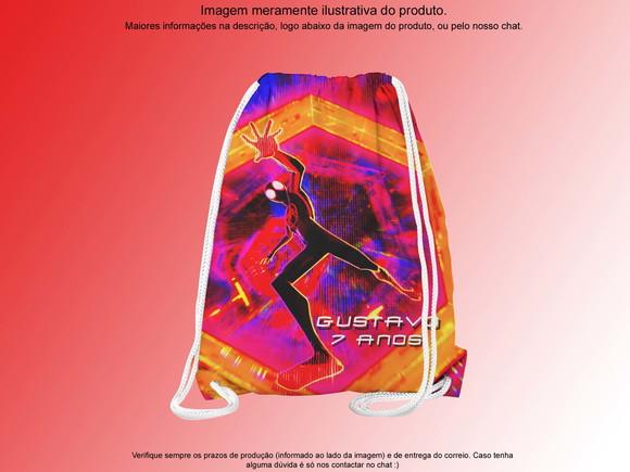 Mochilinha Personalizada 19x28cm Homem Aranha no Aranhaverso