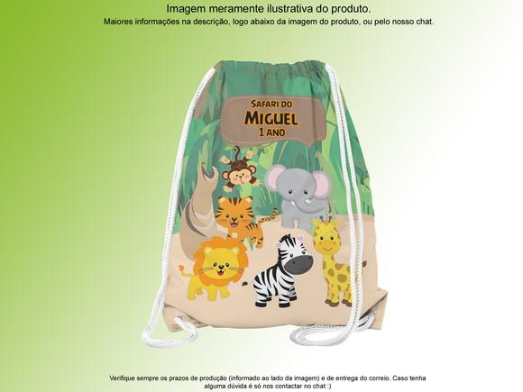 Mochilinha Personalizada 19x28cm Safari