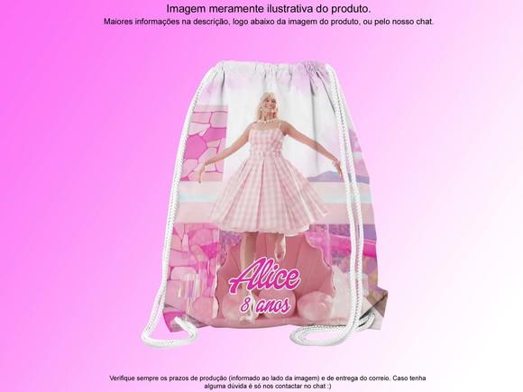 Mochilinha Personalizada 19x28cm Barbie
