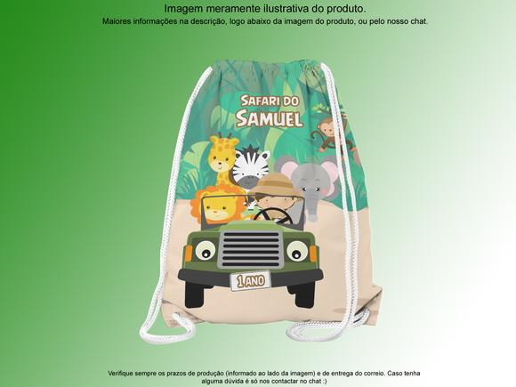 Mochilinha Personalizada 19x28cm Safari