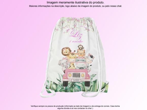 Mochilinha Personalizada 19x28cm Safari