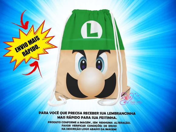 Mochilinha 19x28cm Luigi ( Envio + Rápido )