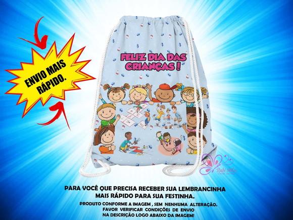 Mochilinha Saco 19x28cm Dia das Crianças ( Envio + Rápido )