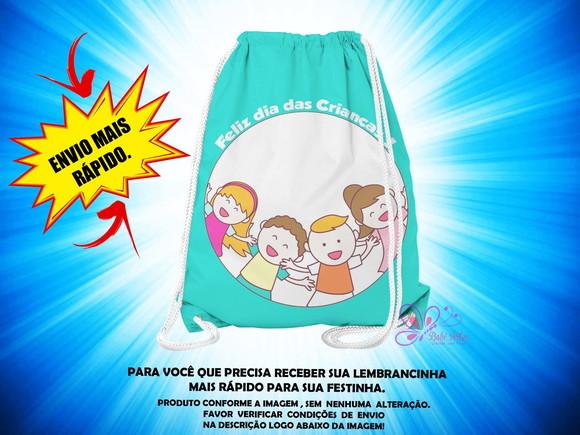 Mochilinha Saco 19x28cm Dia das Crianças ( Envio + Rápido )
