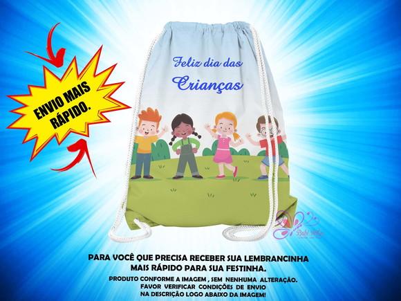 Mochilinha Saco 19x28cm Dia das Crianças ( Envio + Rápido )