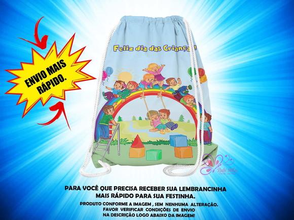 Mochilinha Saco 19x28cm Dia das Crianças ( Envio + Rápido )