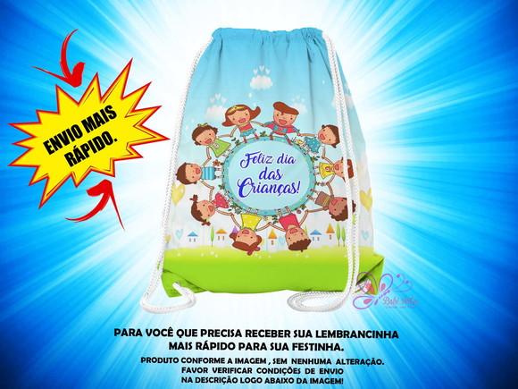 Mochilinha Saco 19x28cm Dia das Crianças ( Envio + Rápido )