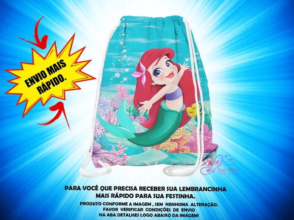 Mochilinha 19x28cm a Pequena Sereia ( Envio + Rápido )