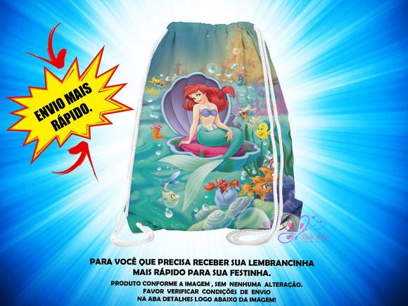 Mochilinha 19x28cm a Pequena Sereia ( Envio + Rápido )