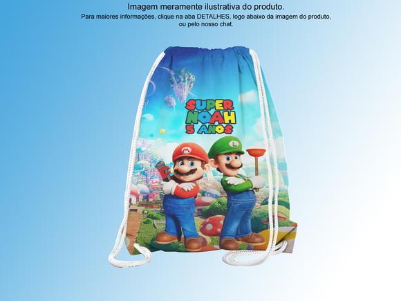 Mochilinha Personalizada 19x28cm Mario Bros