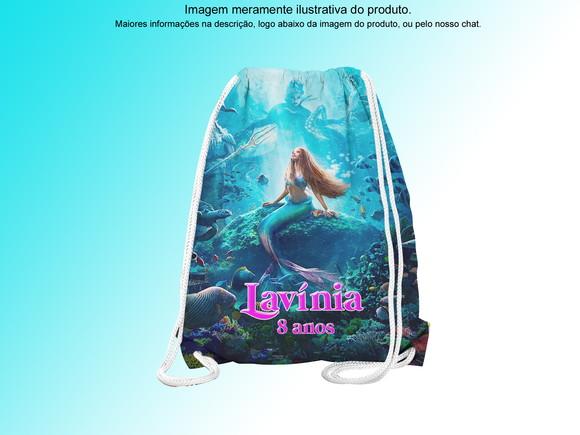 Mochilinha Personalizada 19x28cm a Pequena Sereia