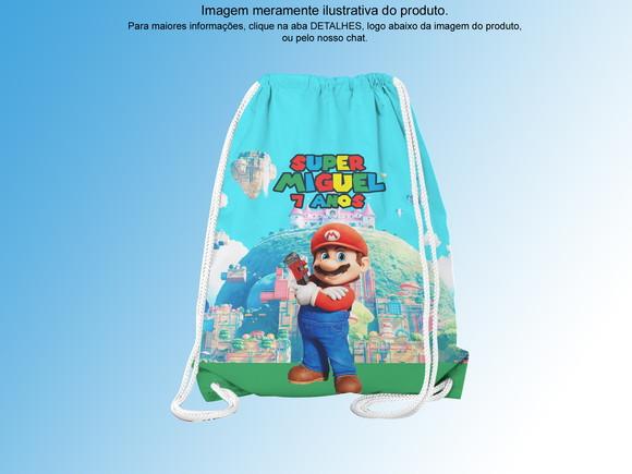 Mochilinha Personalizada 19x28cm Mario Bros