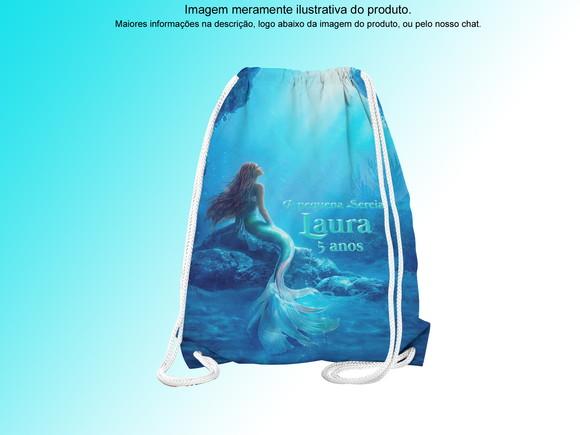 Mochilinha Personalizada 19x28cm a Pequena Sereia