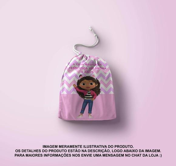 Saquinho Surpr. Personalizado 15x20cm a Casa Mágica da Gabby