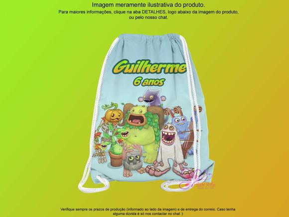 Mochilinha Personalizada 19x28cm My Singing Monsters