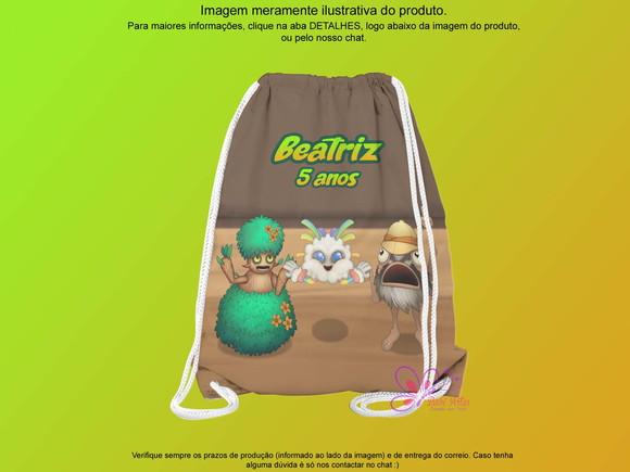 Mochilinha Personalizada 19x28cm My Singing Monsters