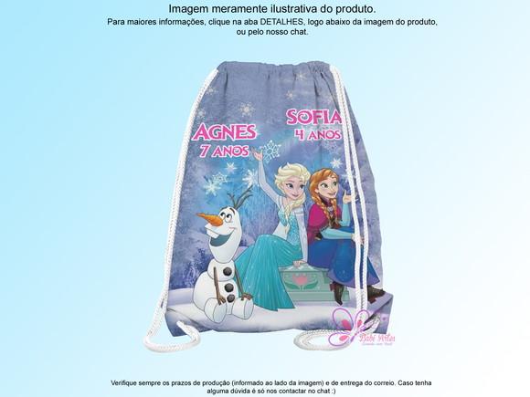 Mochilinha Personalizada 19x28cm Frozen