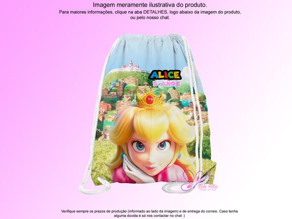 Mochilinha Personalizada 19x28cm Mario Bros