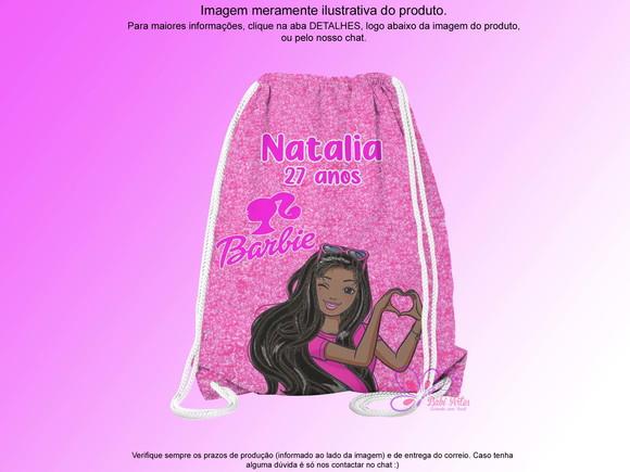 Mochilinha Personalizada 19x28cm Barbie