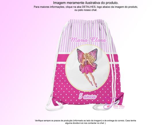 Mochilinha Personalizada 19x28cm Barbie