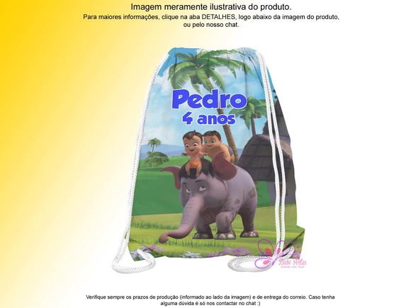 Mochilinha Personalizada 19x28cm o Pequeno Poderoso Bheem