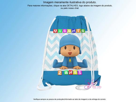 Mochilinha Personalizada 19x28cm Pocoyo