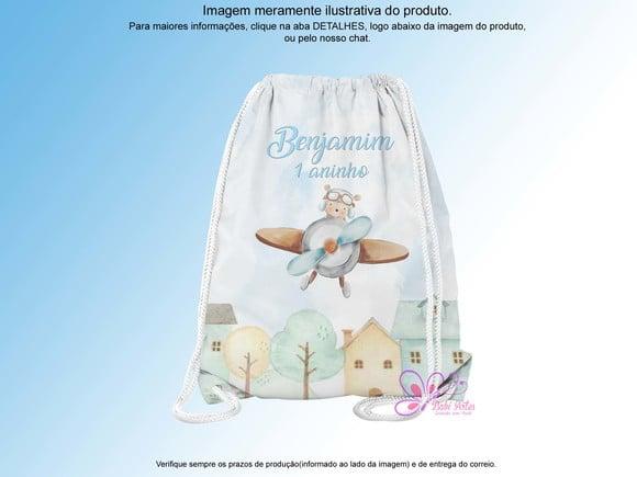 Mochilinha Personalizada 19x28cm o Tempo Voa