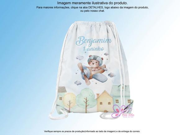 Mochilinha Personalizada 19x28cm o Tempo Voa