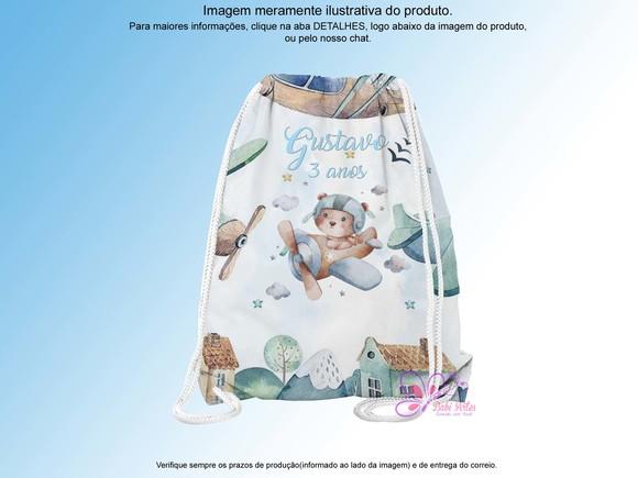 Mochilinha Personalizada 19x28cm o Tempo Voa