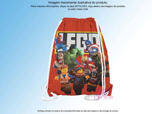 Mochilinha Personalizada 19x28cm Lego Super Heróis