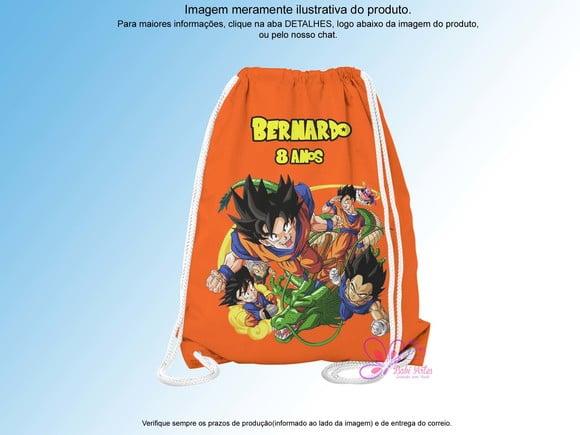 Mochilinha Personalizada 19x28cm Dragon Ball