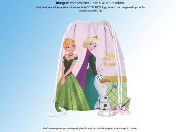 Mochilinha Personalizada 19x28cm Frozen