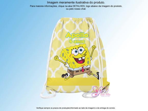 Mochilinha Personalizada 19x28cm Bob Esponja